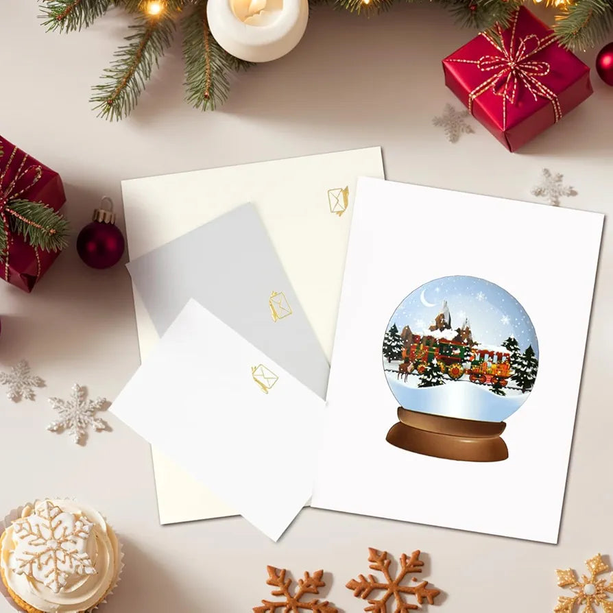 Beautifully Crafted Christmas Train Pop Up Card