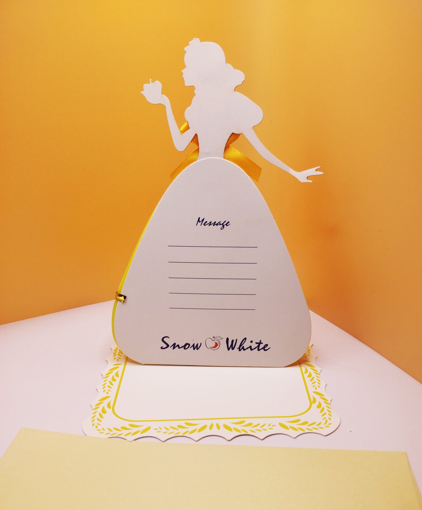 Beautifully Crafted Snow White 3D Pop Up Keepsake Greeting Card for Birthdays or other Special Occasions