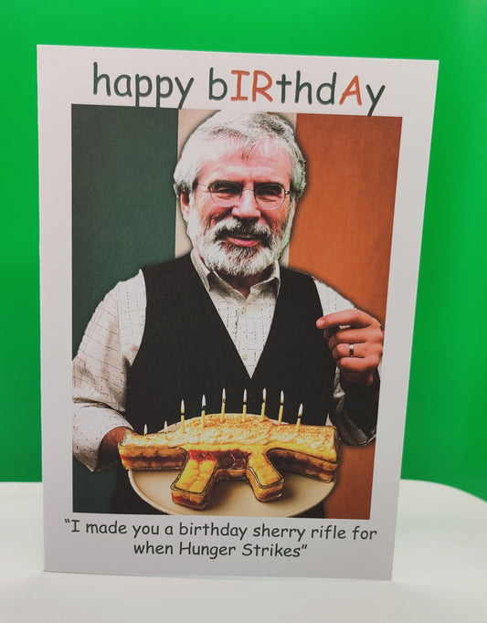Gerry Adams Humorous Happy Birthday Greeting Card