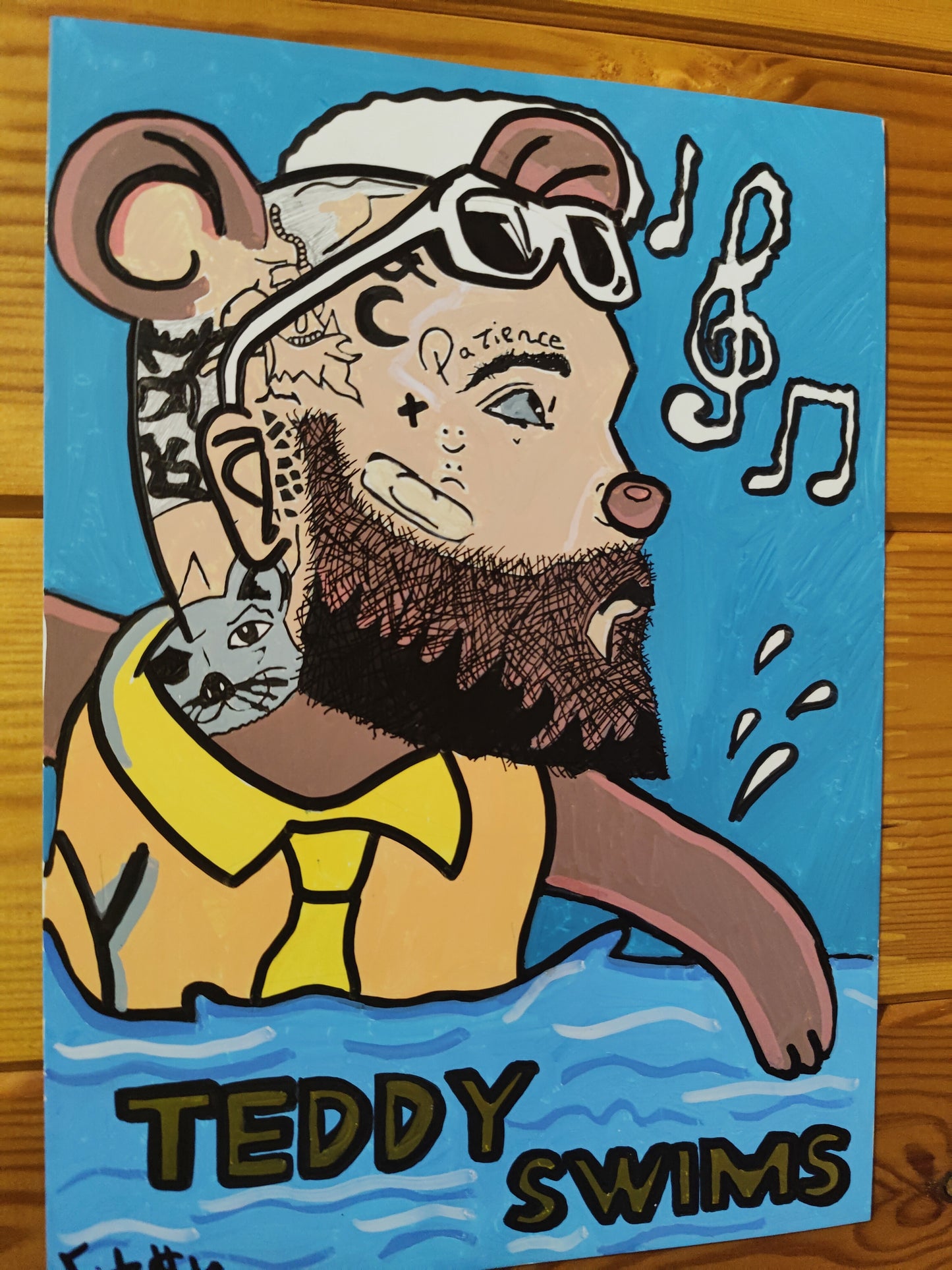 Original Art Painting inspired by Teddy Swims (only one available). Painted by Irish Artist Fitzy