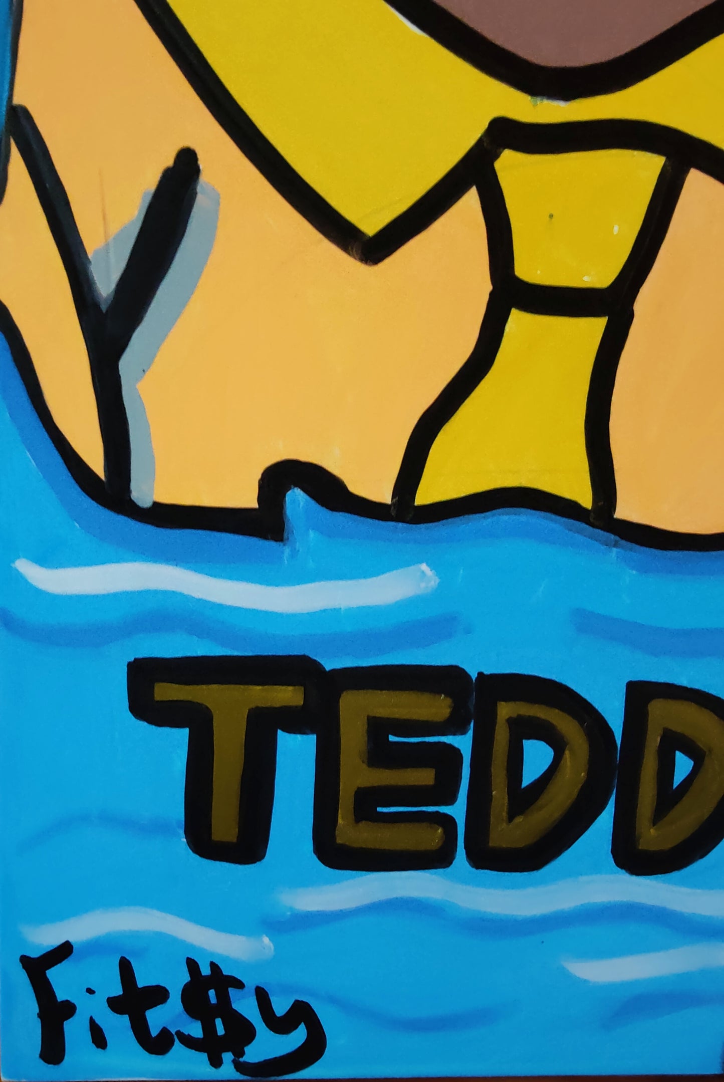 Original Art Painting inspired by Teddy Swims (only one available). Painted by Irish Artist Fitzy