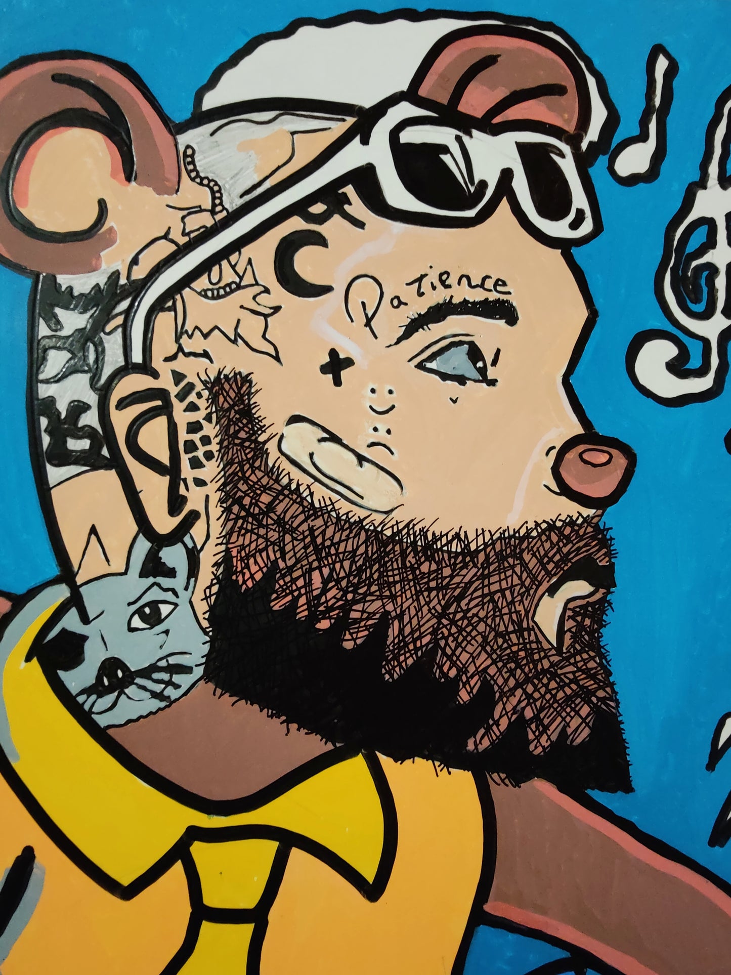 Original Art Painting inspired by Teddy Swims (only one available). Painted by Irish Artist Fitzy