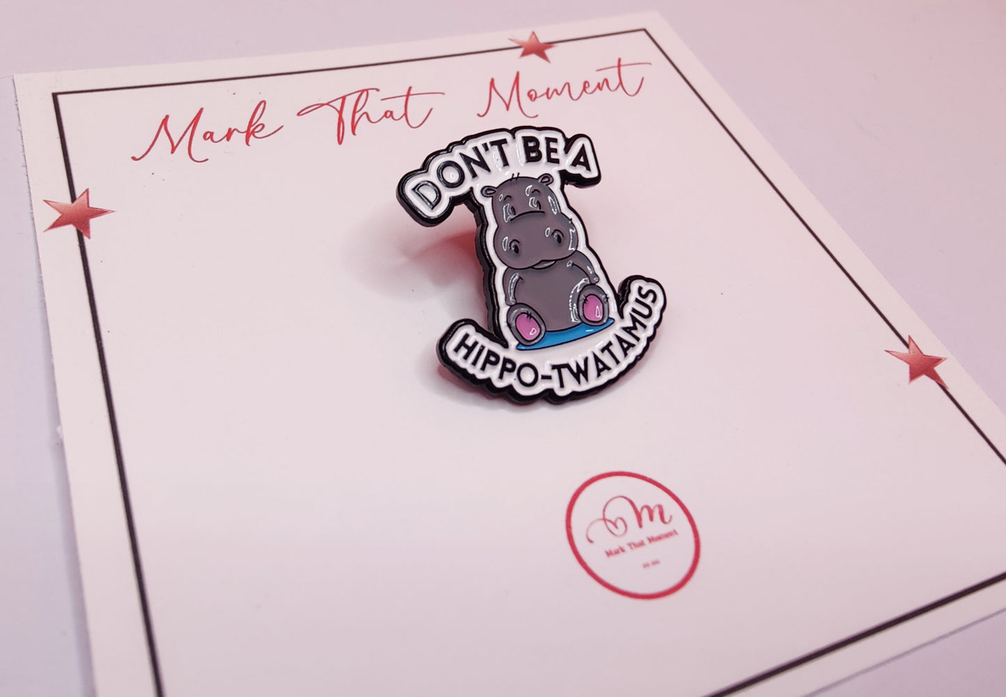 Funny Hippo Enamel Lapel Pin/Badge/Brooch