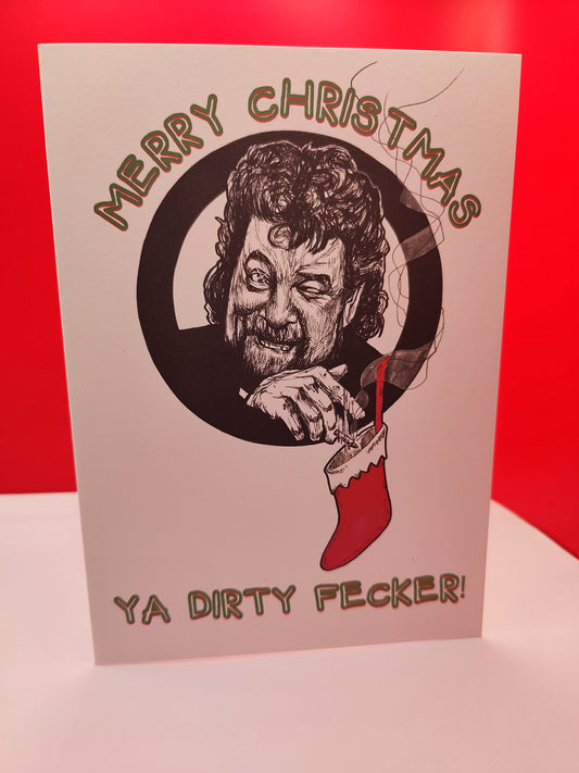 Funny Father Ted Merry Christmas Greeting Card - Father Fintan Stack AKA Brendan Grace