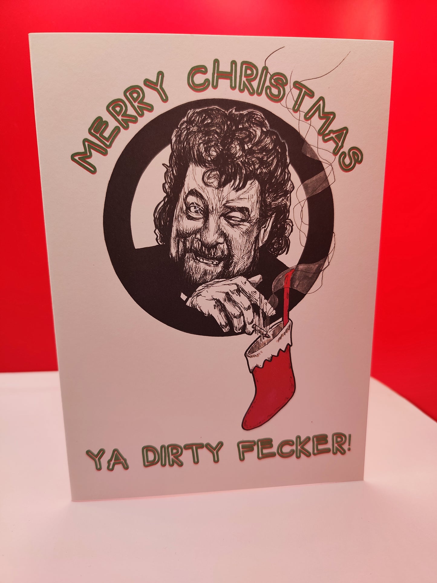 Funny Father Ted Merry Christmas Greeting Card - Father Fintan Stack AKA Brendan Grace