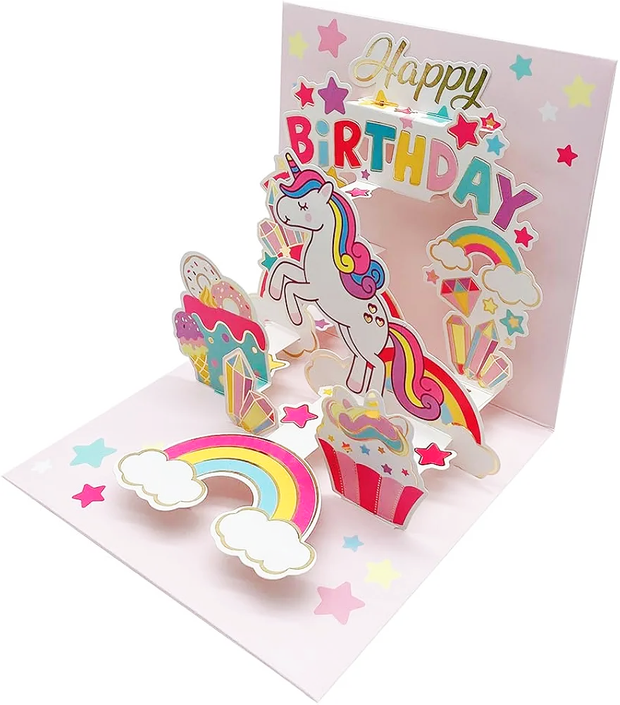 3D Pop Up Birthday Card - Have a magical Birthday --- Happy Birthday Pop up 3D Unicorn Birthday Card