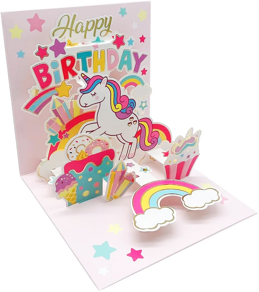 3D Pop Up Birthday Card - Have a magical Birthday --- Happy Birthday Pop up 3D Unicorn Birthday Card