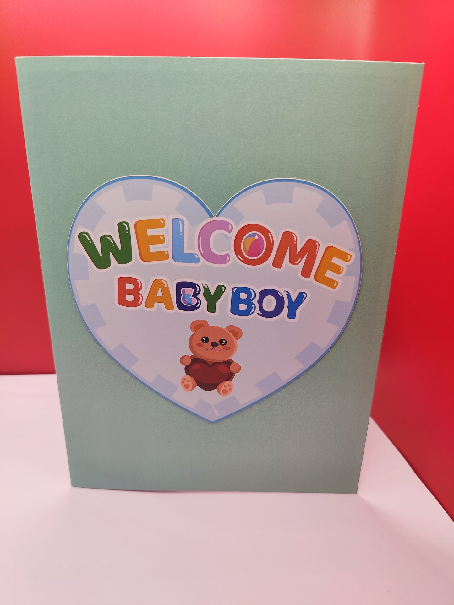 Welcome Baby Boy New Born beautifully crafted Pop Up Card