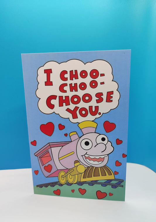 I choo choo choose you Ralph Wiggum Valentines Day Card