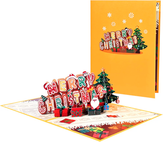 Merry Christmas Santa 3D Pop Up Greeting Card