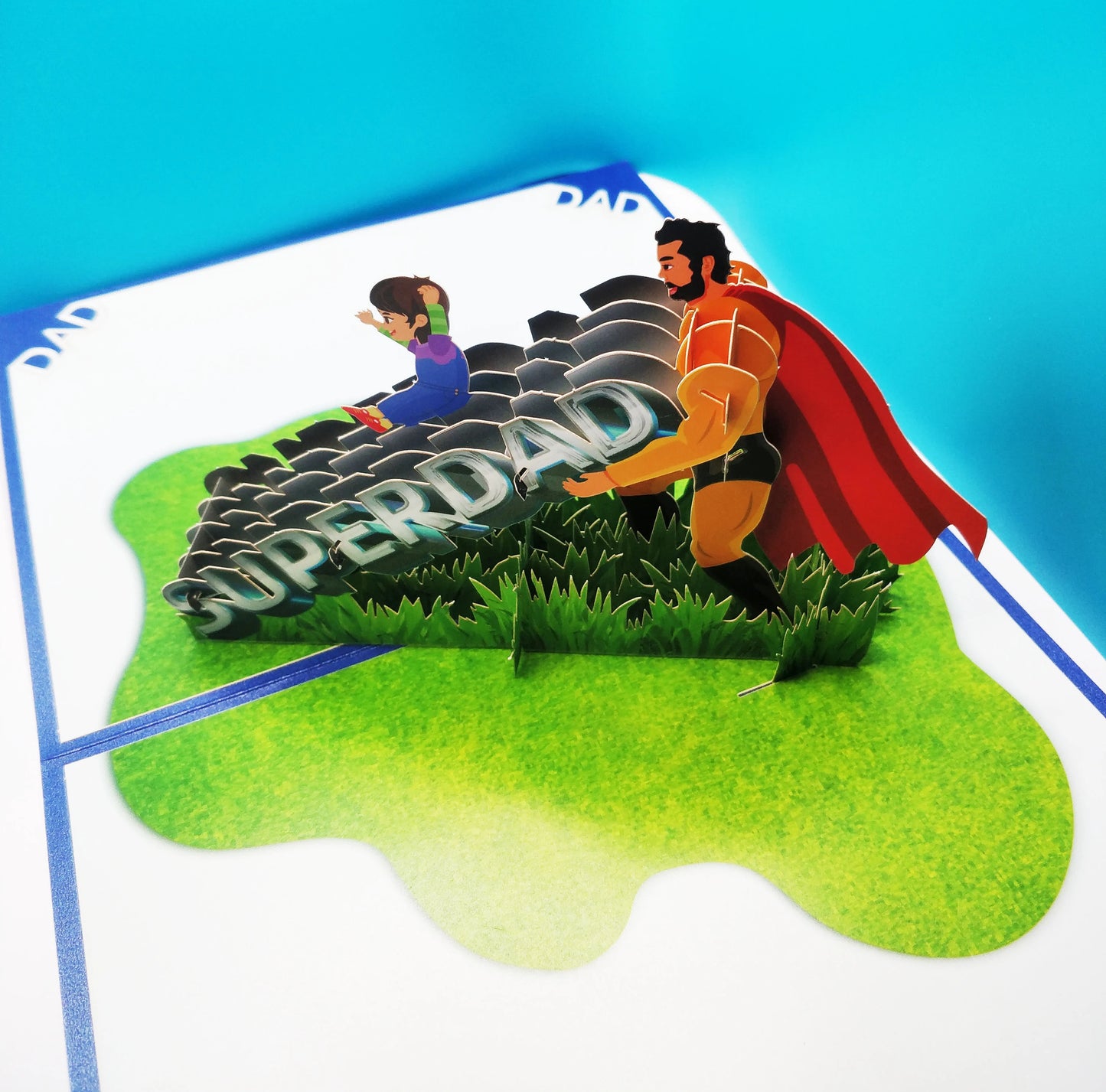 Happy Father's Day-- Super DAD 3D Pop Up Card