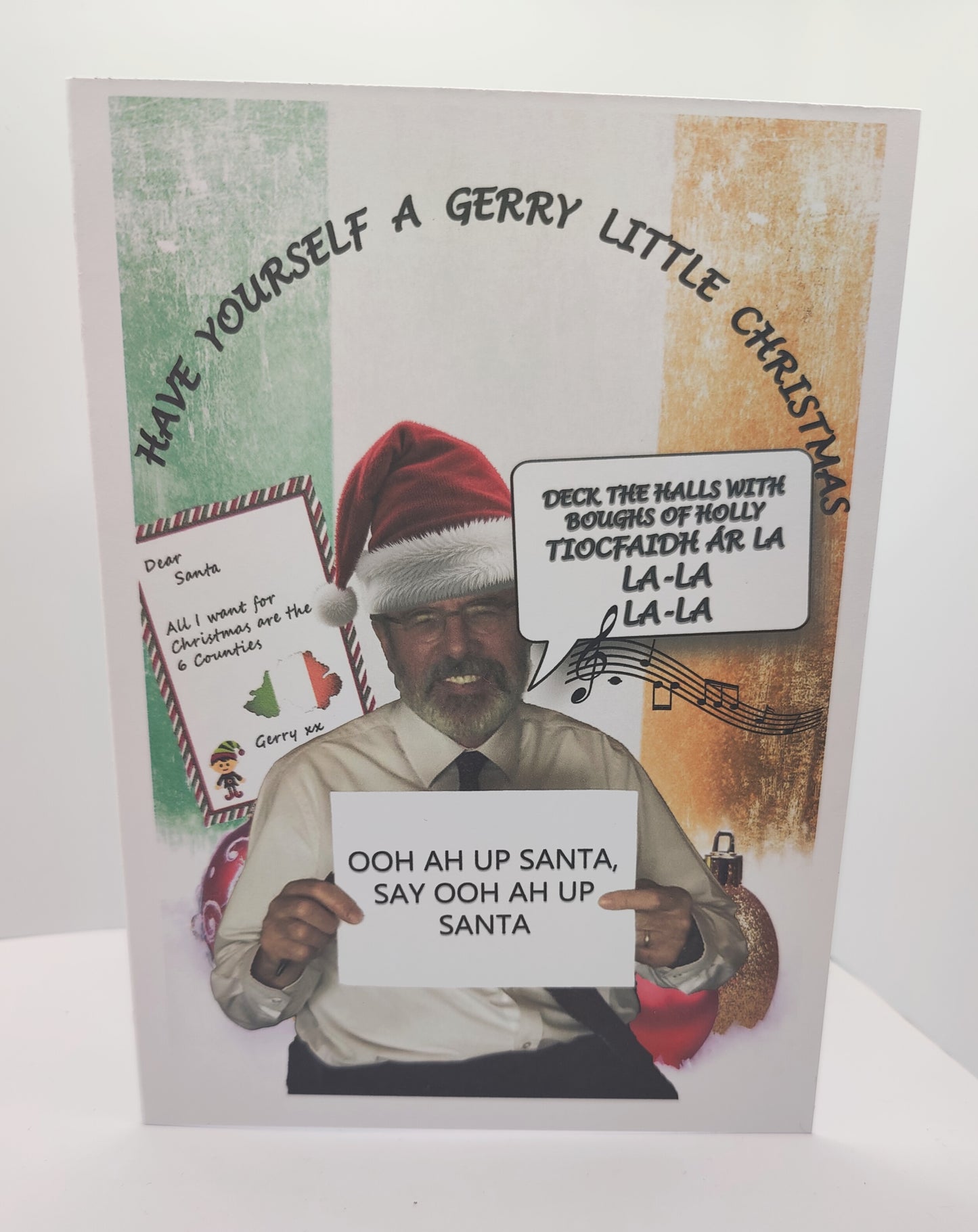 Gerry Adams Christmas Greeting Card--- Have yourself a Gerry Little Christmas
