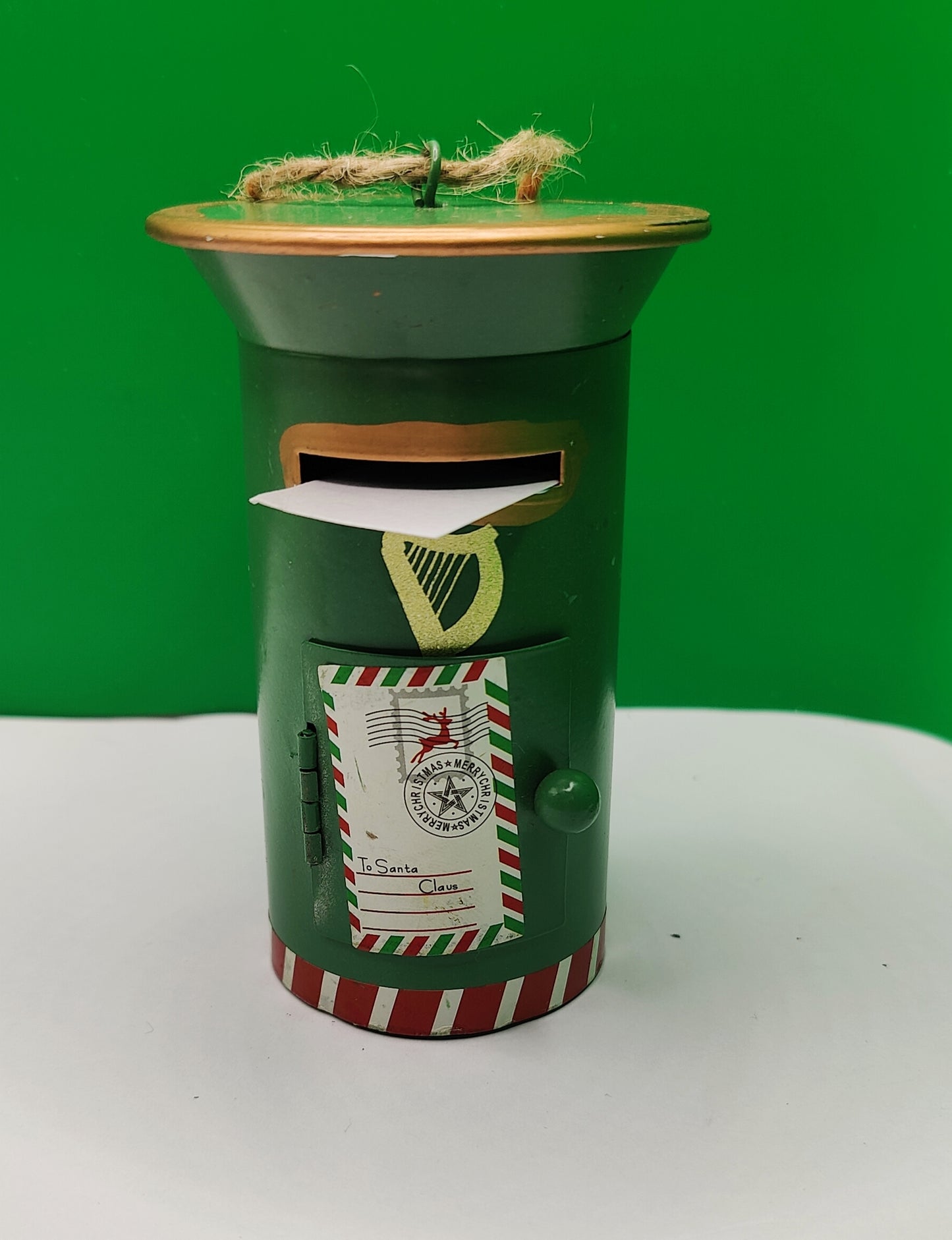 A beautiful Irish Post Box Christmas Tree Decoration- The door opens so you can even post a little letter :)
