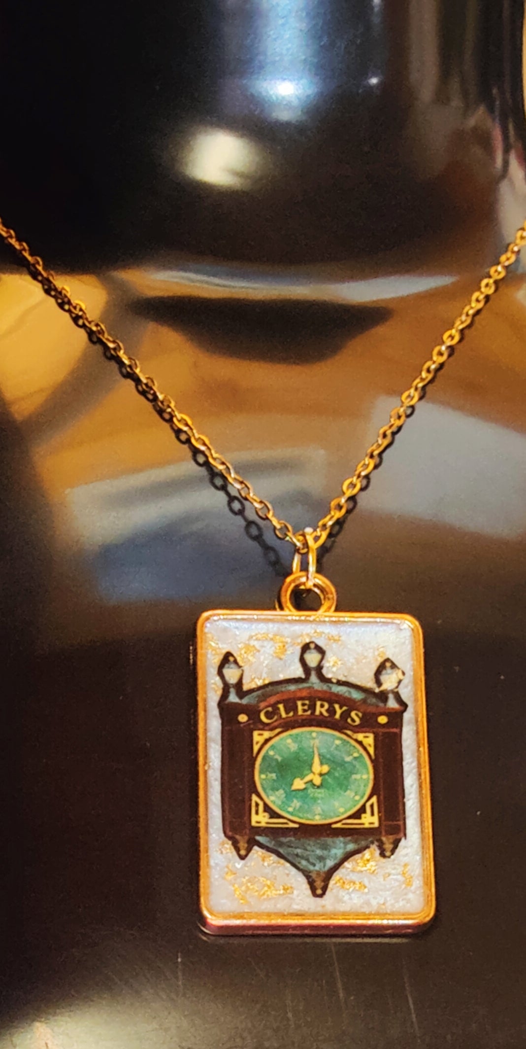 Beautiful Handmade Cleary's Clock (Dublin) Pendant Jewellery and Chain