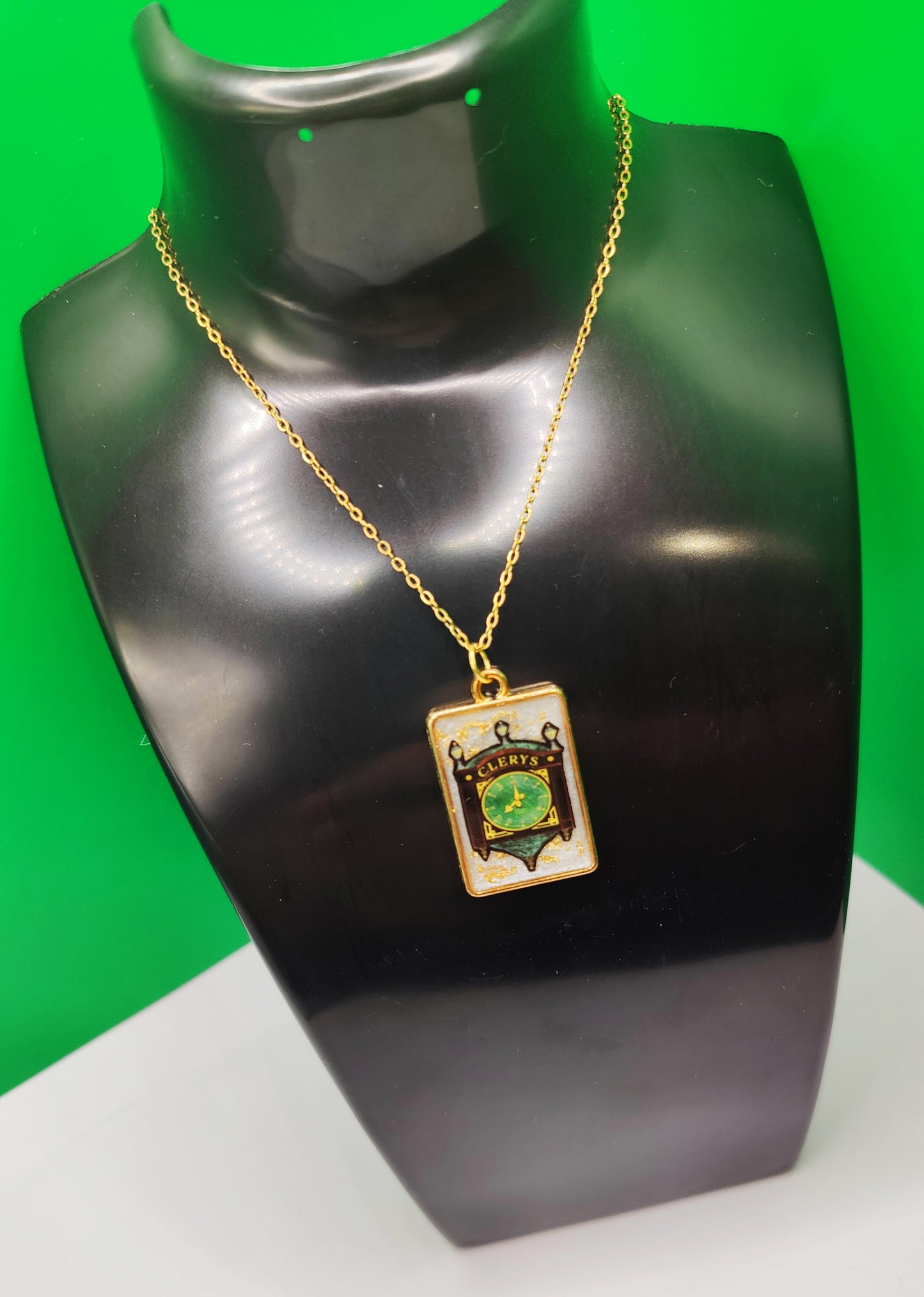 Beautiful Handmade Cleary's Clock (Dublin) Pendant Jewellery and Chain