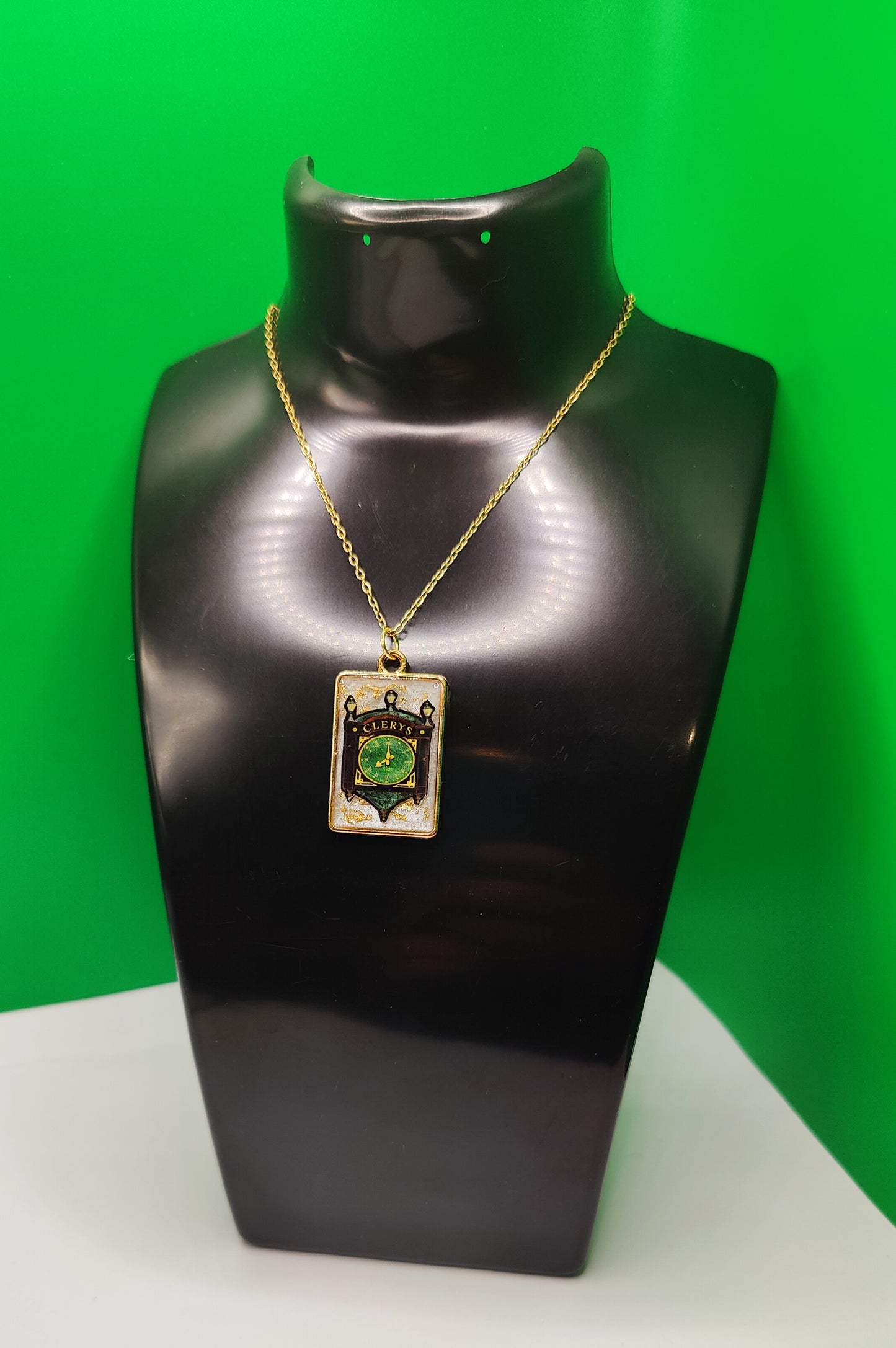 Beautiful Handmade Cleary's Clock (Dublin) Pendant Jewellery and Chain