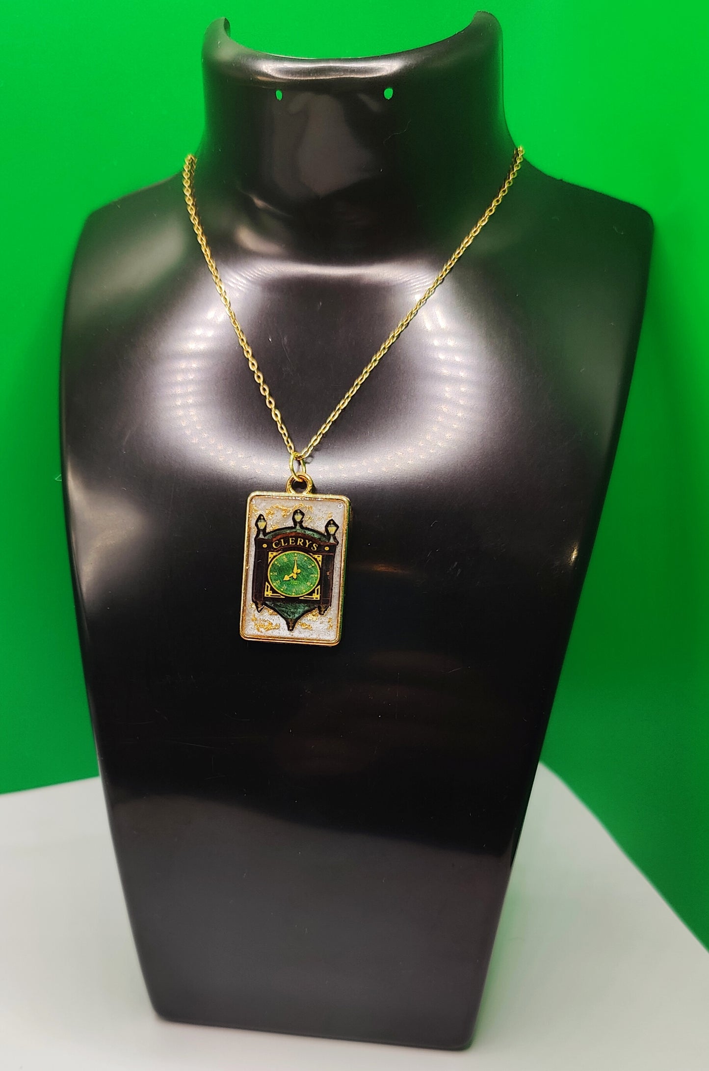 Beautiful Handmade Cleary's Clock (Dublin) Pendant Jewellery and Chain