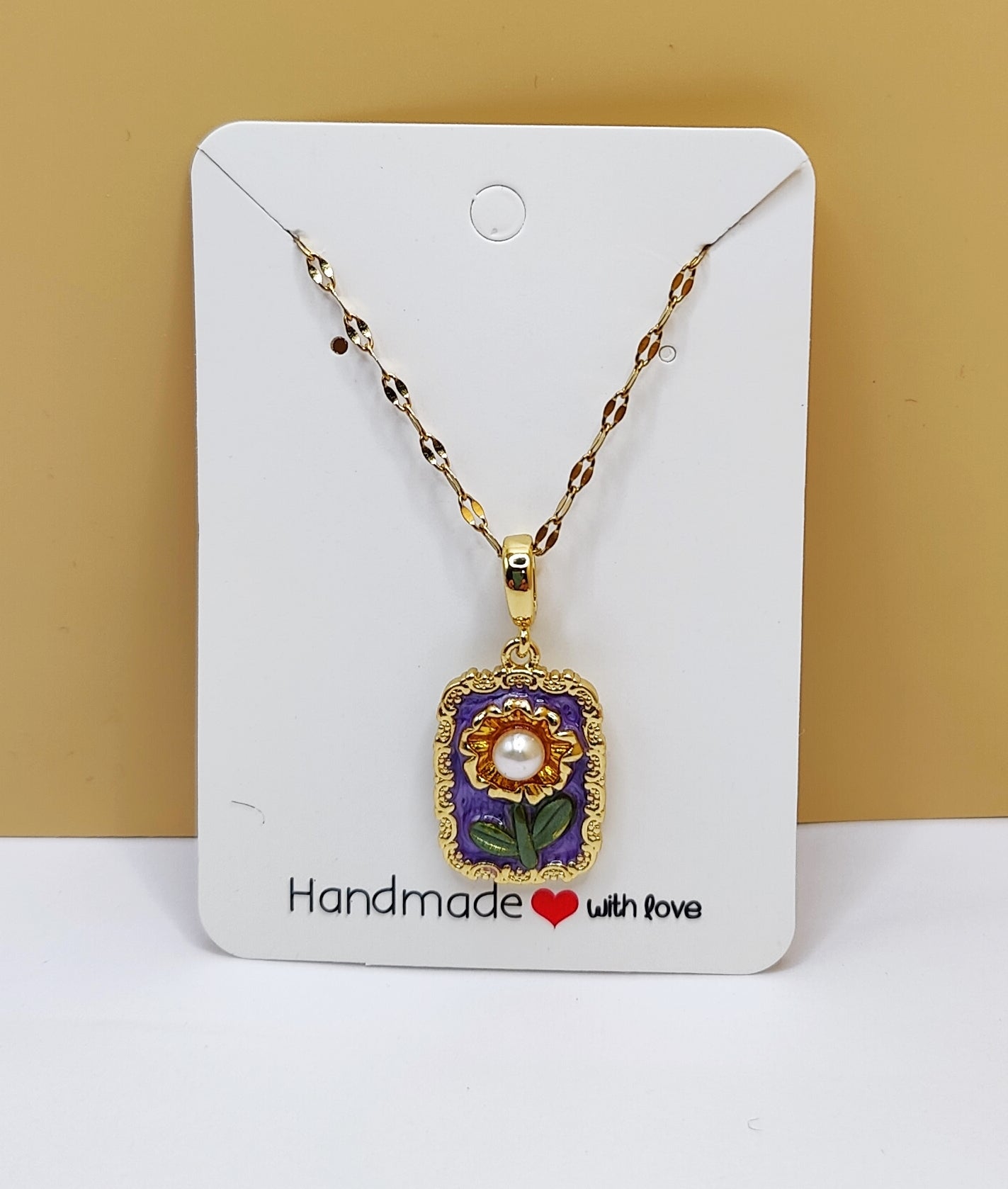 Pearl Flower Pendant and Chain