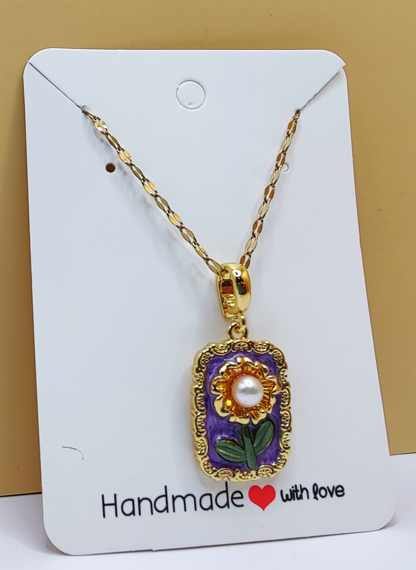 Pearl Flower Pendant and Chain