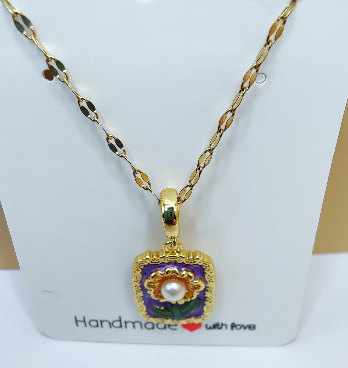 Pearl Flower Pendant and Chain