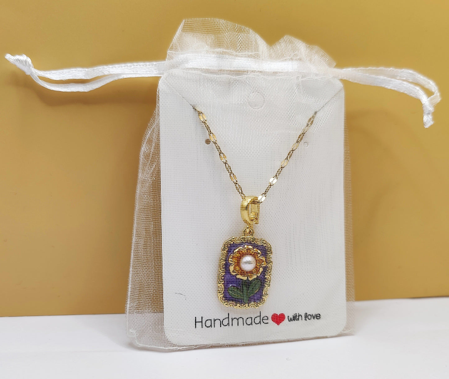 Pearl Flower Pendant and Chain