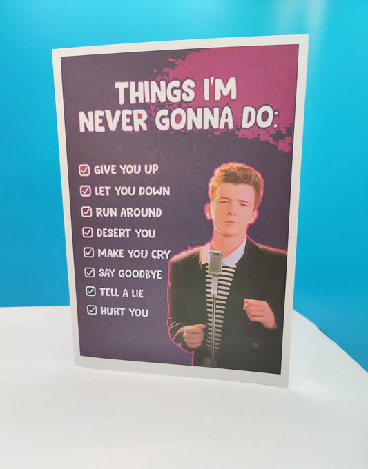 Rick Astley Greeting Card