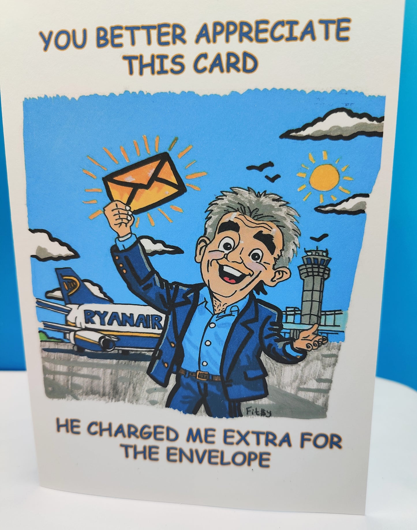 Funny Michael O' Leary Ryanair Greeting Card