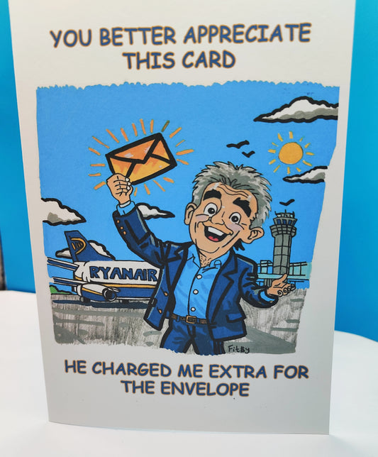 Funny Michael O' Leary Ryanair Greeting Card