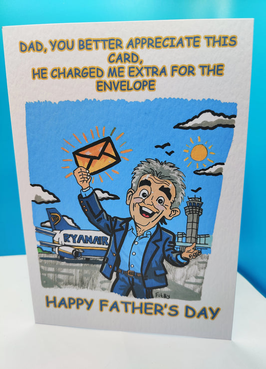 Funny Michael O' Leary Ryanair Happy Father's Day Greeting Card