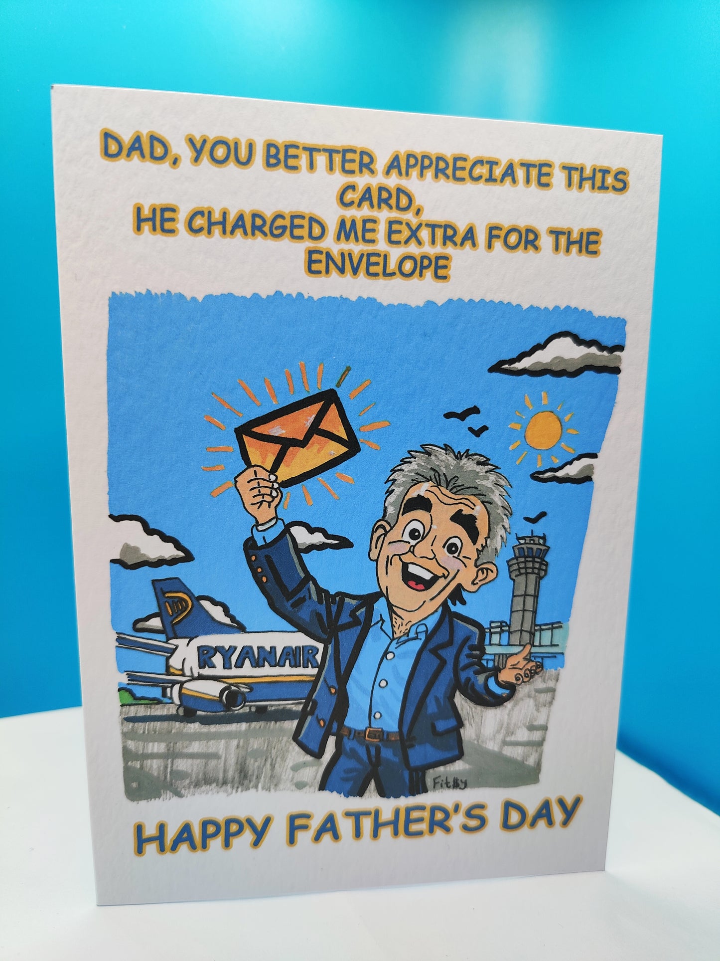 Funny Michael O' Leary Ryanair Happy Father's Day Greeting Card