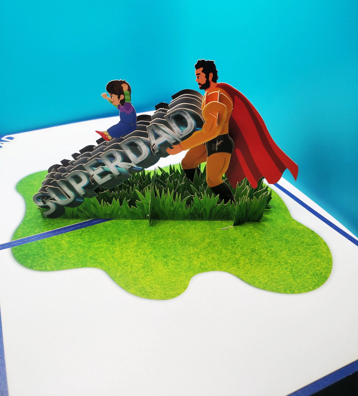 Happy Father's Day-- Super DAD 3D Pop Up Card