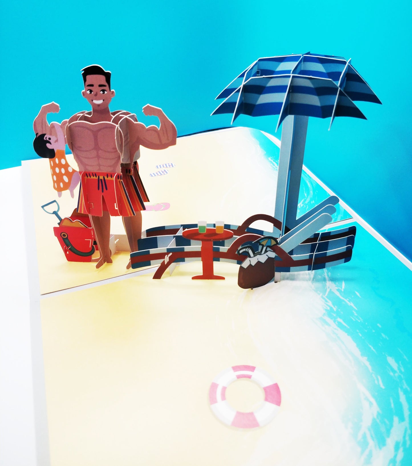 Father's Day 3D Pop Up Card- My DAD MY HERO