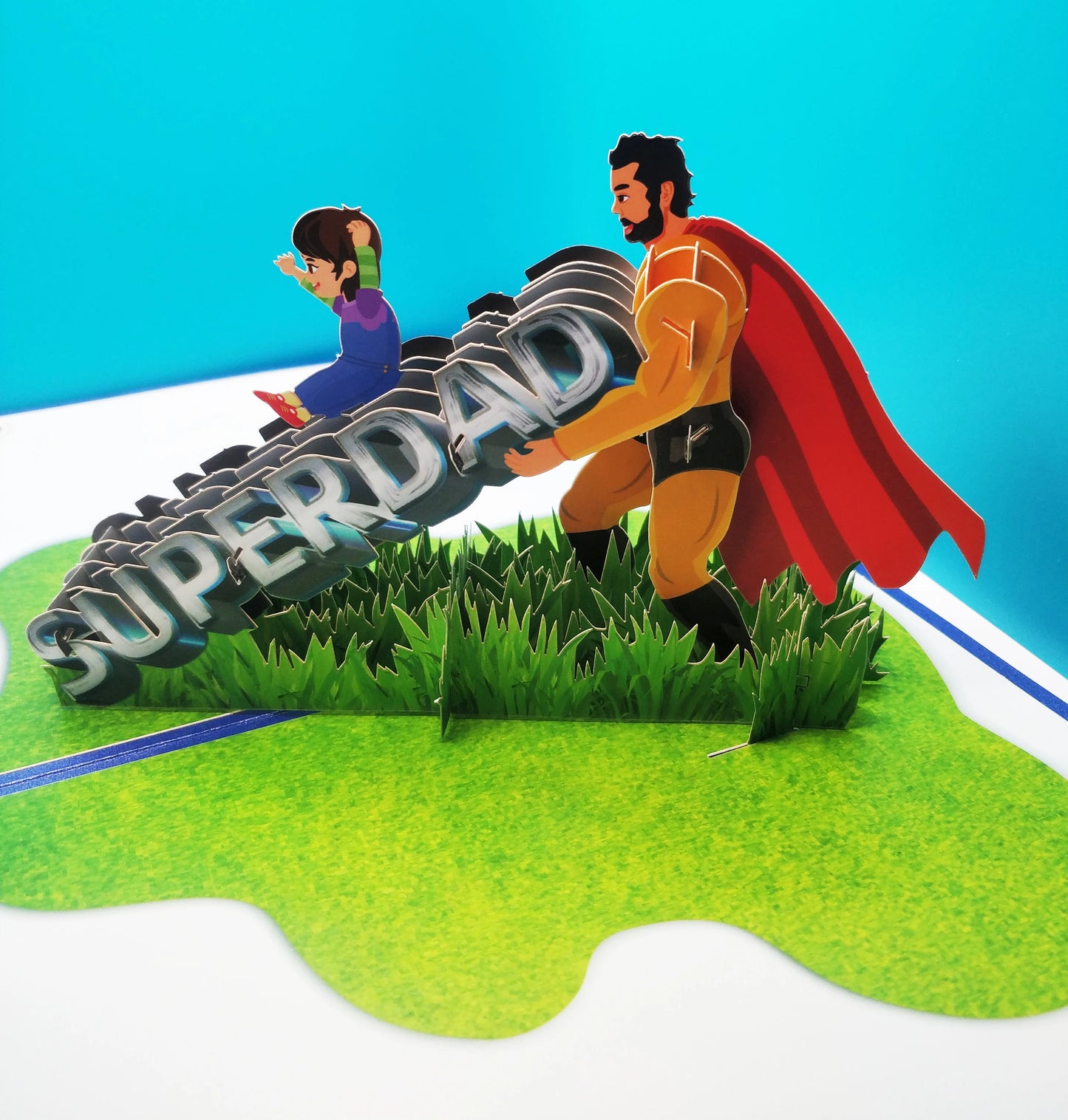 Happy Father's Day-- Super DAD 3D Pop Up Card