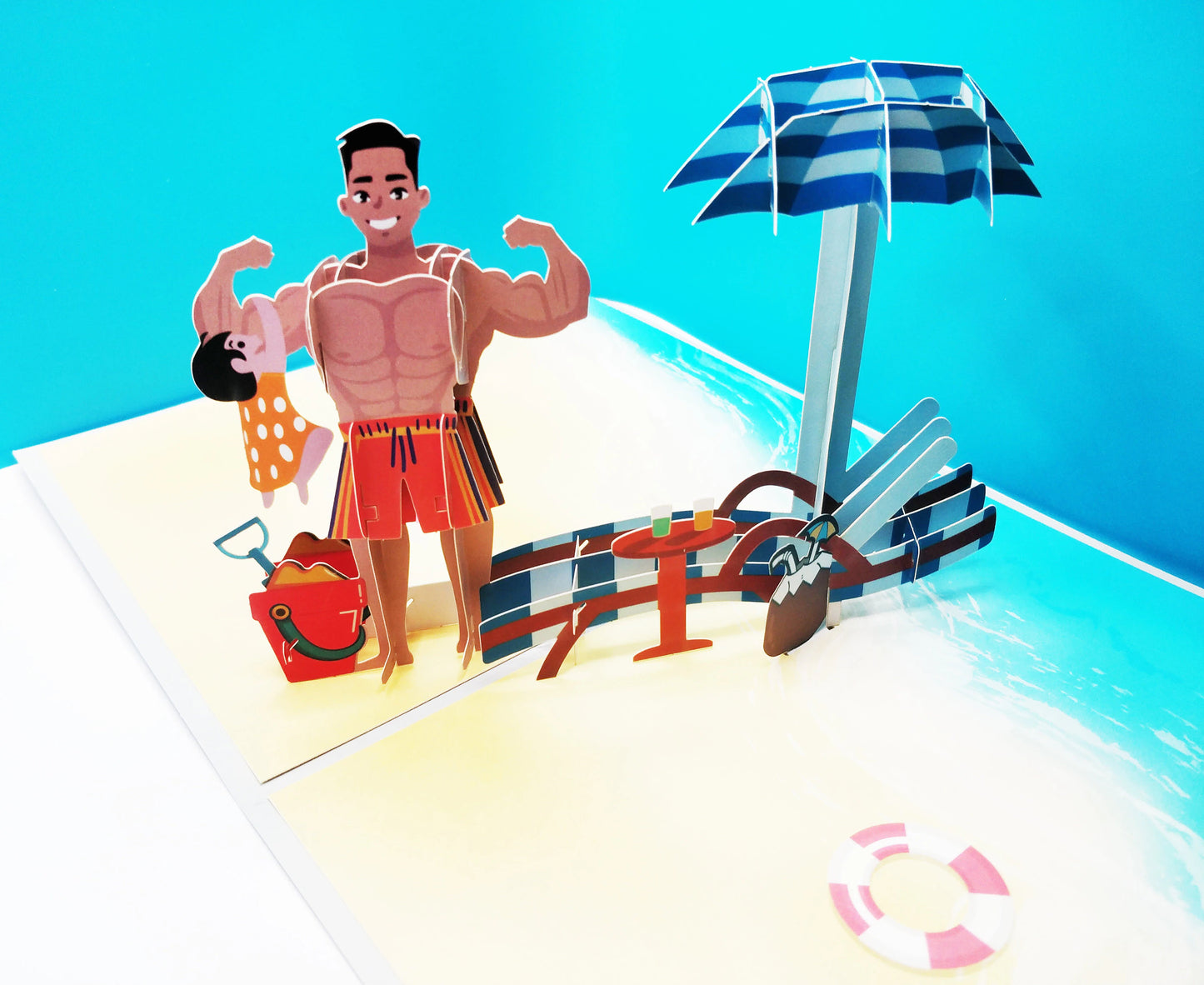 Father's Day 3D Pop Up Card- My DAD MY HERO